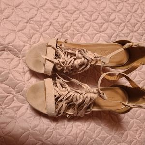 Charlotte Russe Suede Wedges with fringe